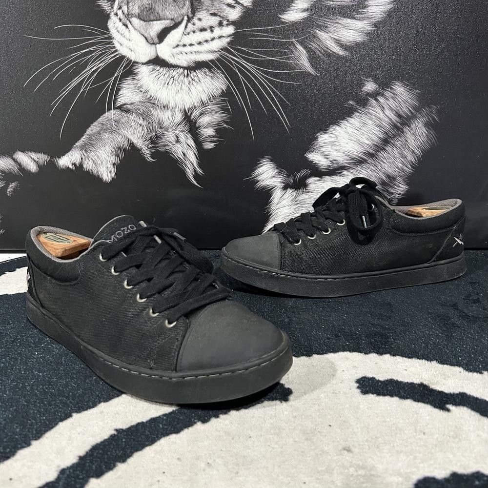 MOZO Grind M33839 Sneaker Shoes Men's 10.5 Black Canvas Casual Low-Top Workwear